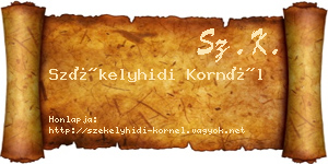 Székelyhidi Kornél névjegykártya